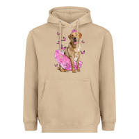 Mushroom Labrador Retriever Dog With Tutu Heavyweight Hoodie - LillyAllenDesigns