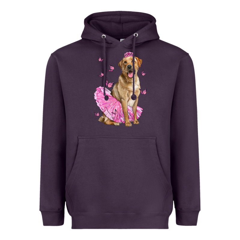 Labrador Retriever Dog With Tutu Heavyweight Hoodie by LillyAllenDesigns | Teevron