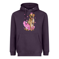 Plum Labrador Retriever Dog With Tutu Heavyweight Hoodie - LillyAllenDesigns