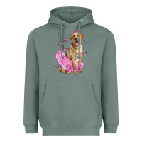 Sage Labrador Retriever Dog With Tutu Heavyweight Hoodie - LillyAllenDesigns