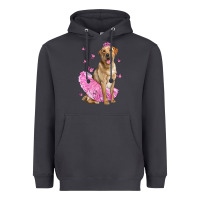Smoke Labrador Retriever Dog With Tutu Heavyweight Hoodie - LillyAllenDesigns
