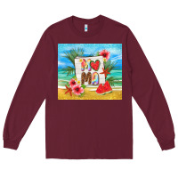Burgundy summer mama Long Sleeve Tee - TumblerDesignByShophia