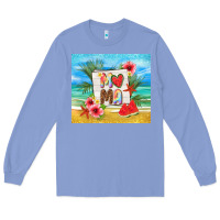 Colony Blue summer mama Long Sleeve Tee - TumblerDesignByShophia