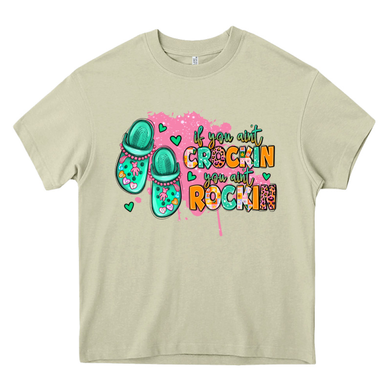 If You Aint Crockin You Aint Rockin Heavy Core Tee by MaliasSmallBusiness | Teevron