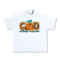 White With God All Things Are Possible Urban Heavy Tee - texasbilliewilder
