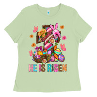 He Is Risen Easter Ladies Tee | Teevron