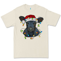 Bone christmas baby black angus calf with lights Premium Tee - RanaPortraitStore