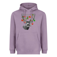 Lavender Mule deer with Heavyweight Hoodie - LillyAllenDesigns