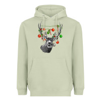 Matcha Mule deer with Heavyweight Hoodie - LillyAllenDesigns