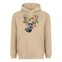 Mushroom Mule deer with Heavyweight Hoodie - LillyAllenDesigns