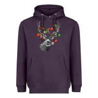 Plum Mule deer with Heavyweight Hoodie - LillyAllenDesigns