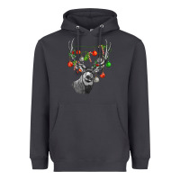 Smoke Mule deer with Heavyweight Hoodie - LillyAllenDesigns