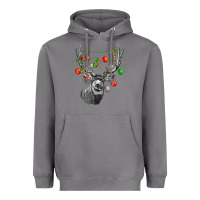 Storm Mule deer with Heavyweight Hoodie - LillyAllenDesigns