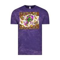 Cloud Purple Mardi Gras with crab Vintage Tee - NancyCooperArtShop