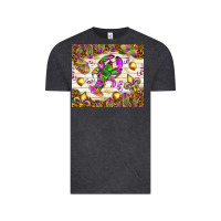 Vintage Black Mardi Gras with crab Vintage Tee - NancyCooperArtShop