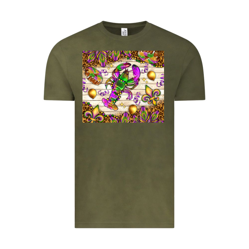 Mardi Gras With Crab Vintage Tee by NancyCooperArtShop | Teevron
