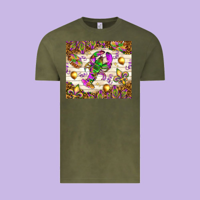 Mardi Gras With Crab Vintage Tee Designed By Nancycooperartshop