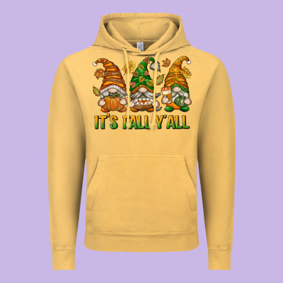 It's Fall Y'all Vintage Hoodie Designed By Texasbilliewilder