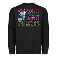 Black Coffee Gives Me Nurse Powers Heavyweight Sweatshirt - FaDigitalArtStudio