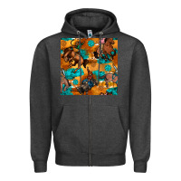 Charcoal Heather cowboy rodeo seamless pattern Zipper Hoodie - BundleAndBundleShop