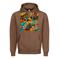 Chestnut cowboy rodeo seamless pattern Zipper Hoodie - BundleAndBundleShop