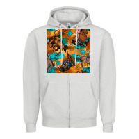 Cowboy Rodeo Seamless Pattern Zipper Hoodie | Teevron