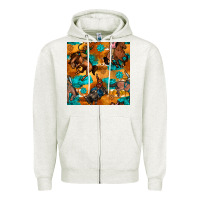 Oatmeal Heather cowboy rodeo seamless pattern Zipper Hoodie - BundleAndBundleShop