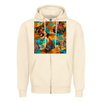 Sandshell cowboy rodeo seamless pattern Zipper Hoodie - BundleAndBundleShop