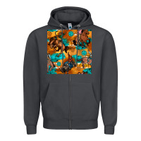 Smoke cowboy rodeo seamless pattern Zipper Hoodie - BundleAndBundleShop