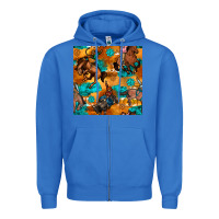 True Royal cowboy rodeo seamless pattern Zipper Hoodie - BundleAndBundleShop