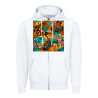 White cowboy rodeo seamless pattern Zipper Hoodie - BundleAndBundleShop