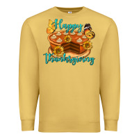 Antique Gold Happy Thanksgiving Pumpkin Pie Premium Sweatshirt - LillyAllenDesigns