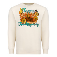Sandshell Happy Thanksgiving Pumpkin Pie Premium Sweatshirt - LillyAllenDesigns