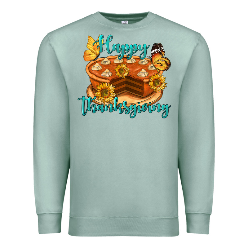 Happy Thanksgiving Pumpkin Pie Premium Sweatshirt by LillyAllenDesigns | Teevron
