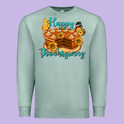 Happy Thanksgiving Pumpkin Pie Premium Sweatshirt Designed By Lillyallendesigns