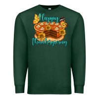 Sports Green Happy Thanksgiving Pumpkin Pie Premium Sweatshirt - LillyAllenDesigns