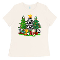 Bone Christmas With Soccer Trees Ladies Tee - BundleAndBundleShop