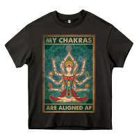 Asphalt my chakras are aligned af vintage yoga meditation Heavy Core Tee - tuanDangUi
