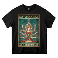 Black my chakras are aligned af vintage yoga meditation Heavy Core Tee - tuanDangUi