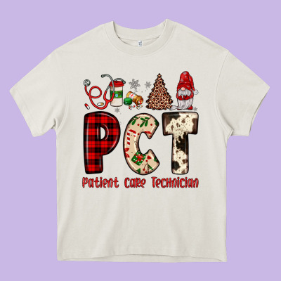 Pct Patient Care Technician  Christmas Heavy Core Tee Designed By Jahusdesignshop