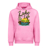 Fuchsia Pink lake life floats my boat Urban Hoodie - BarkalooDesign
