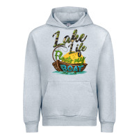 Heather Grey lake life floats my boat Urban Hoodie - BarkalooDesign