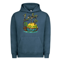 Pigment Midnight Navy lake life floats my boat Urban Hoodie - BarkalooDesign