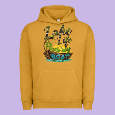 Lake Life Floats My Boat Urban Hoodie Designed By Barkaloodesign