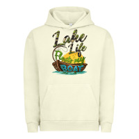 Pigment Pistachio lake life floats my boat Urban Hoodie - BarkalooDesign