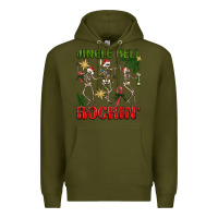 Army Green Jingle Bell Rockin' Premium Hoodie - BundleAndBundleShop