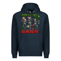 Navy Jingle Bell Rockin' Premium Hoodie - BundleAndBundleShop