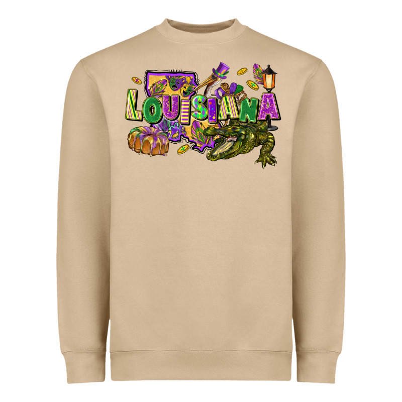 Louisiana Mardi Gras Heavyweight Sweatshirt by FaDigitalArtStudio | Teevron