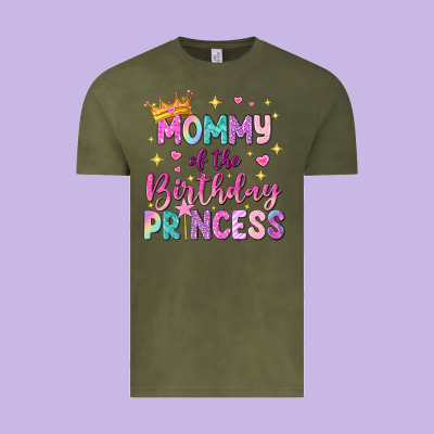Mommy Of The Birthday Princess Vintage Tee Designed By Nancycooperartshop