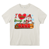 Cream i love being a nana Heavy Core Tee - MaliasSmallBusiness